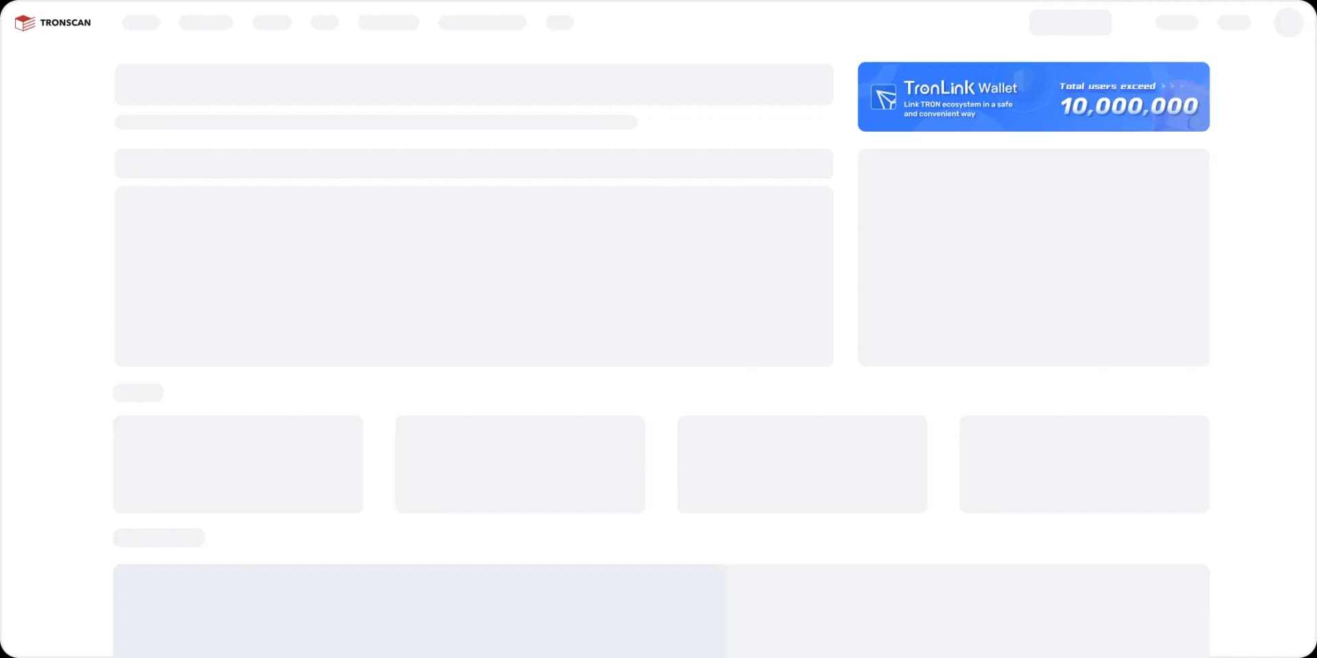 TRONSCAN Home Page Banner Ad (PC)